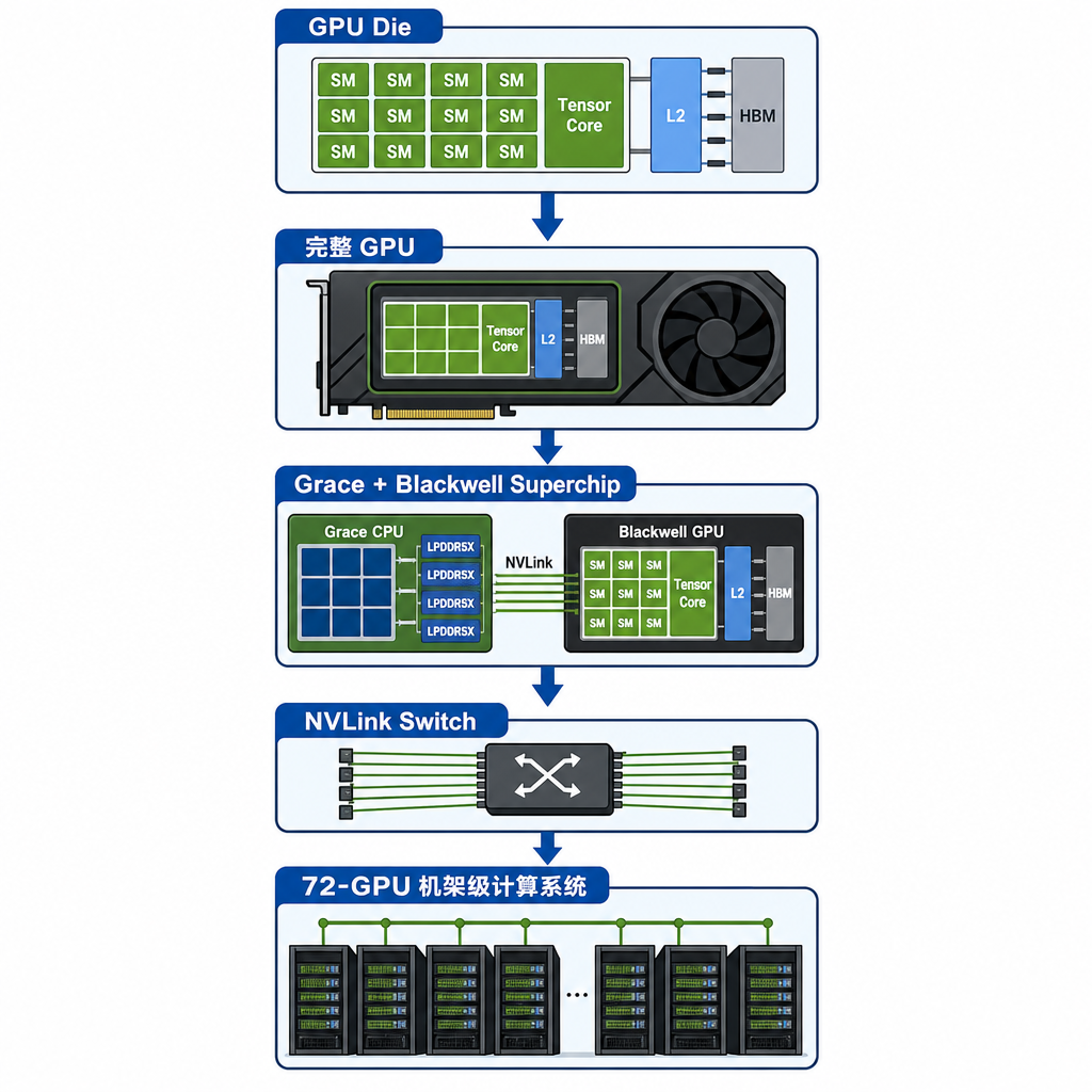 十、Blackwell：从单芯片 GPU 走向机架级 AI 计算机